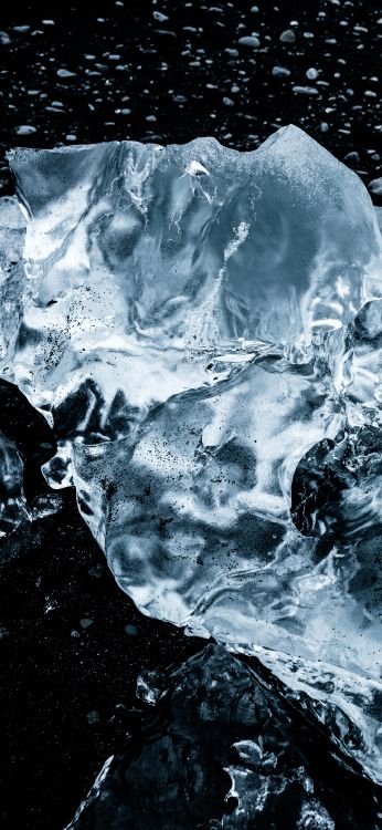 Обои вода, жидкий, жидкость, черный и белый, лед в разрешении 1080x2340