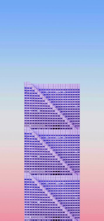 Обои архитектура, просыпайся в небе, пурпур, лазурный, прямоугольник в разрешении 1516x3200