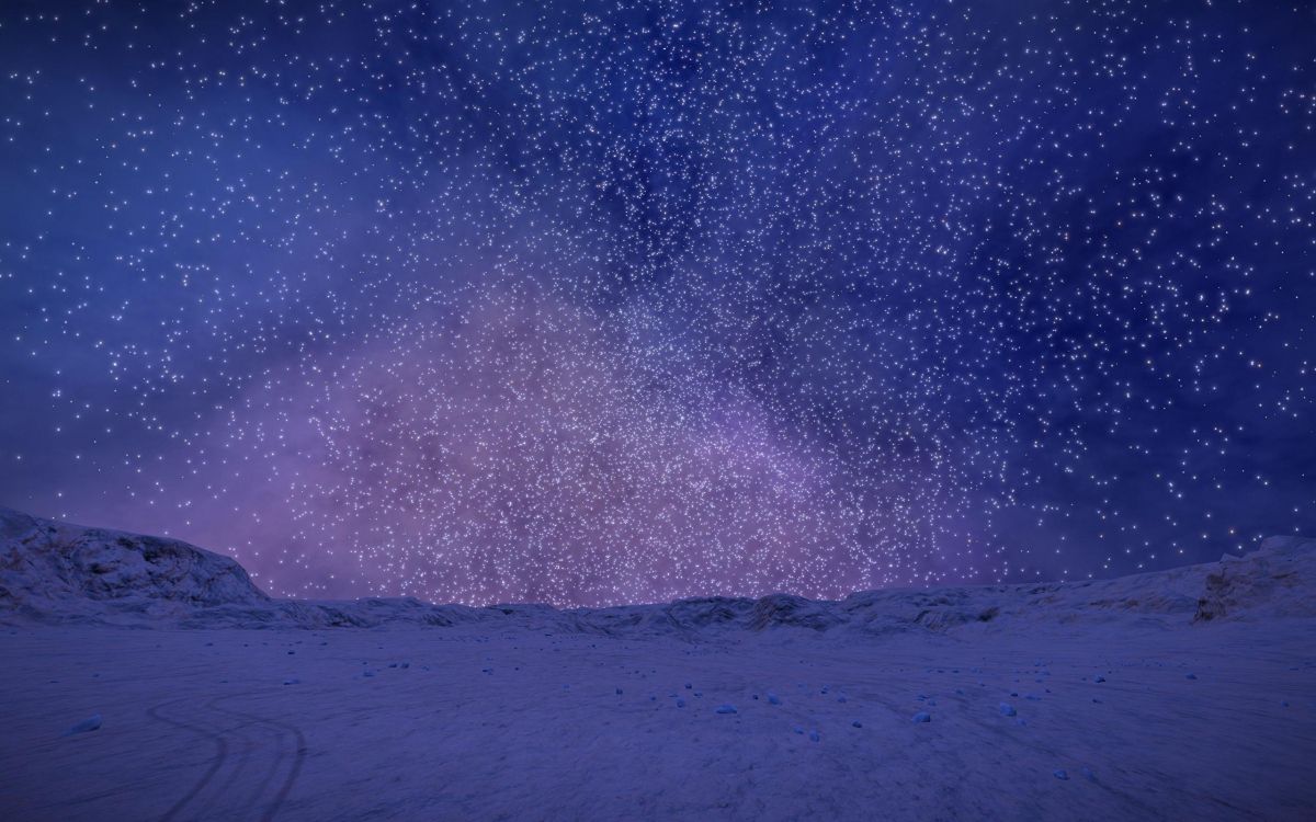 Обои атмосфера, ночь, пурпур, космос, рельеф в разрешении 2560x1600