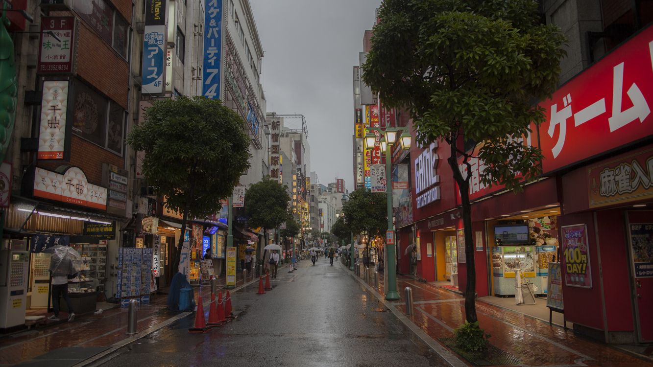 Обои переулок, городок, улица, соседство, городской район в разрешении 2560x1440