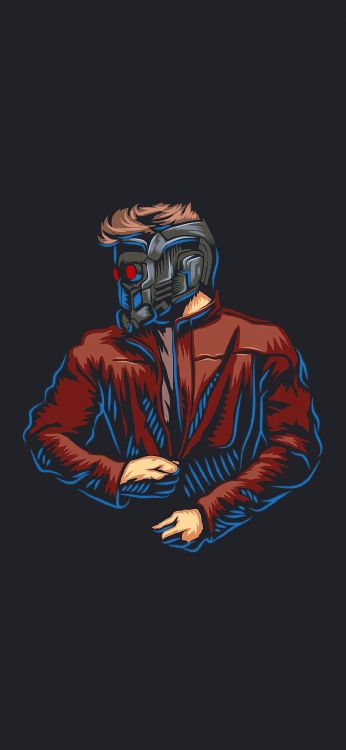 Обои Стар-Лорд, Грут, Гамора, комиксы Марвел, marvel в разрешении 1080x2340