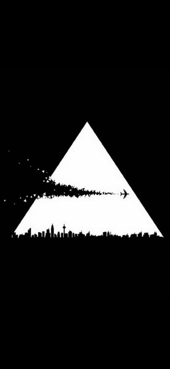 Обои треугольник, иллюстрация, дизайн, иллюстратор, склон в разрешении 1080x2340