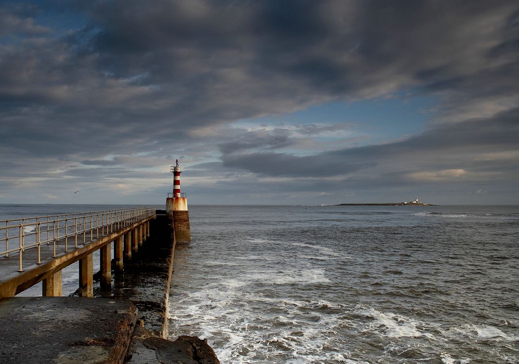 Обои море, вода, Пирс, океан, облако в разрешении 3212x2248