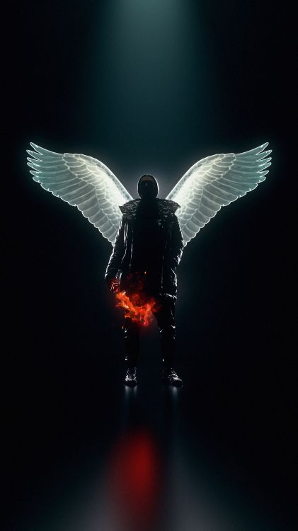 Обои крылья кисти, человеческое тело, арт, крыло, сверхъестественное существо в разрешении 3240x5760