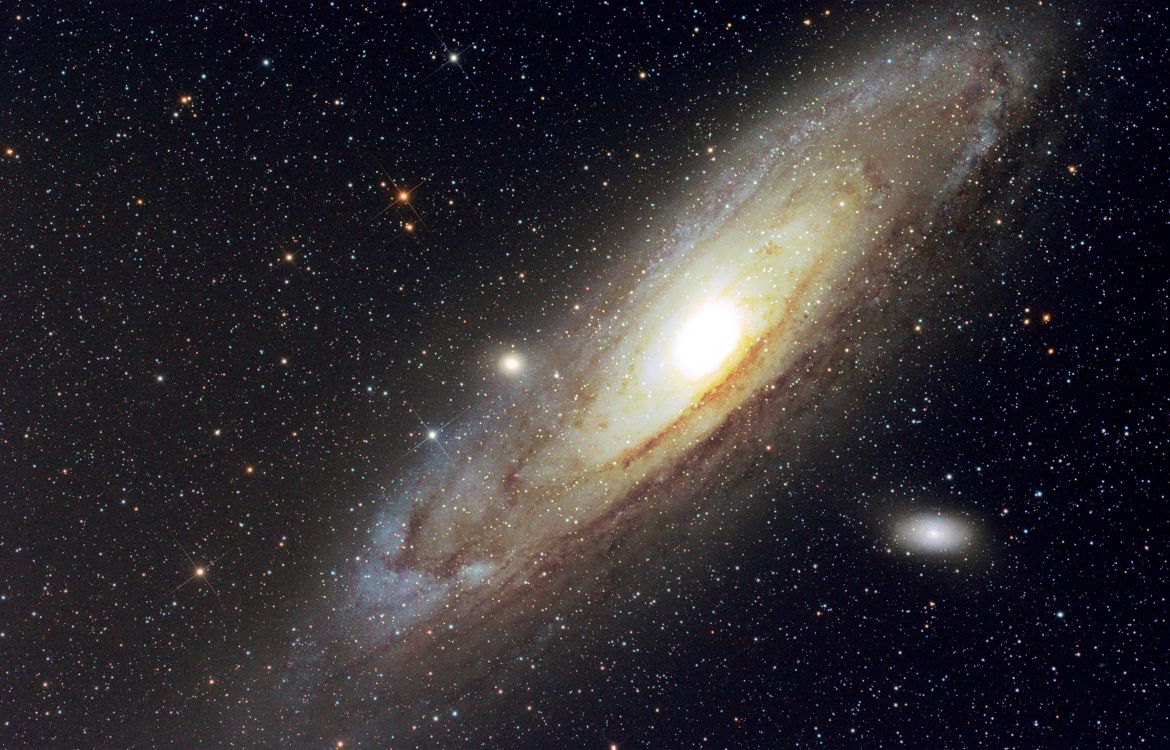 Обои Галактика Андромеды, Галактика, Астрономия, космическое пространство, атмосфера в разрешении 3456x2214