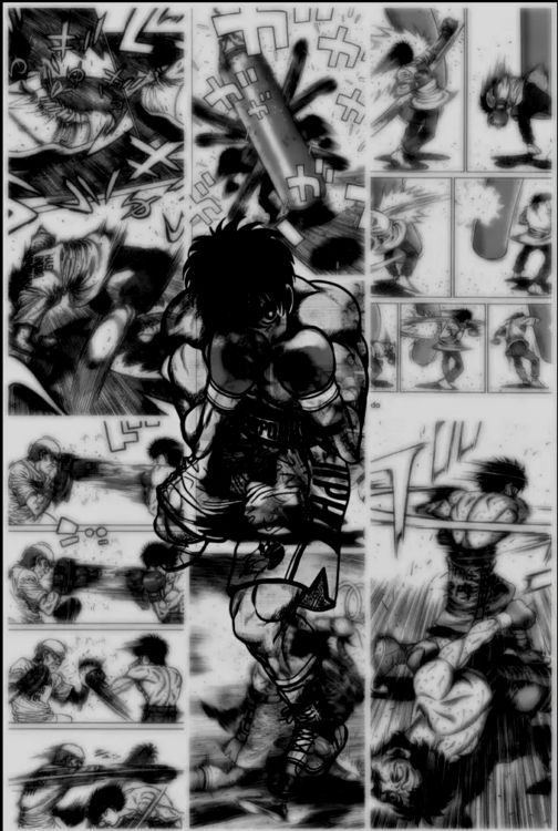 Обои Хадзимэ-но Иппо, аниме, рукав, рисование, черный в разрешении 1436x2133