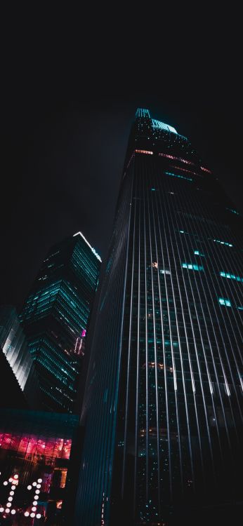 Обои небоскреб, НьюЙорк, архитектура, здание, вышка в разрешении 1080x2340