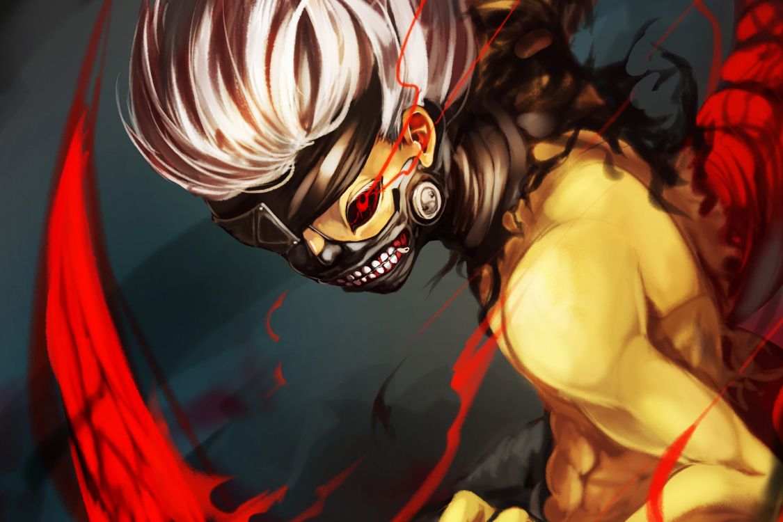 Обои Кен kaneki, Токио вурдалак, аниме, Манга, демон в разрешении 3402x2268