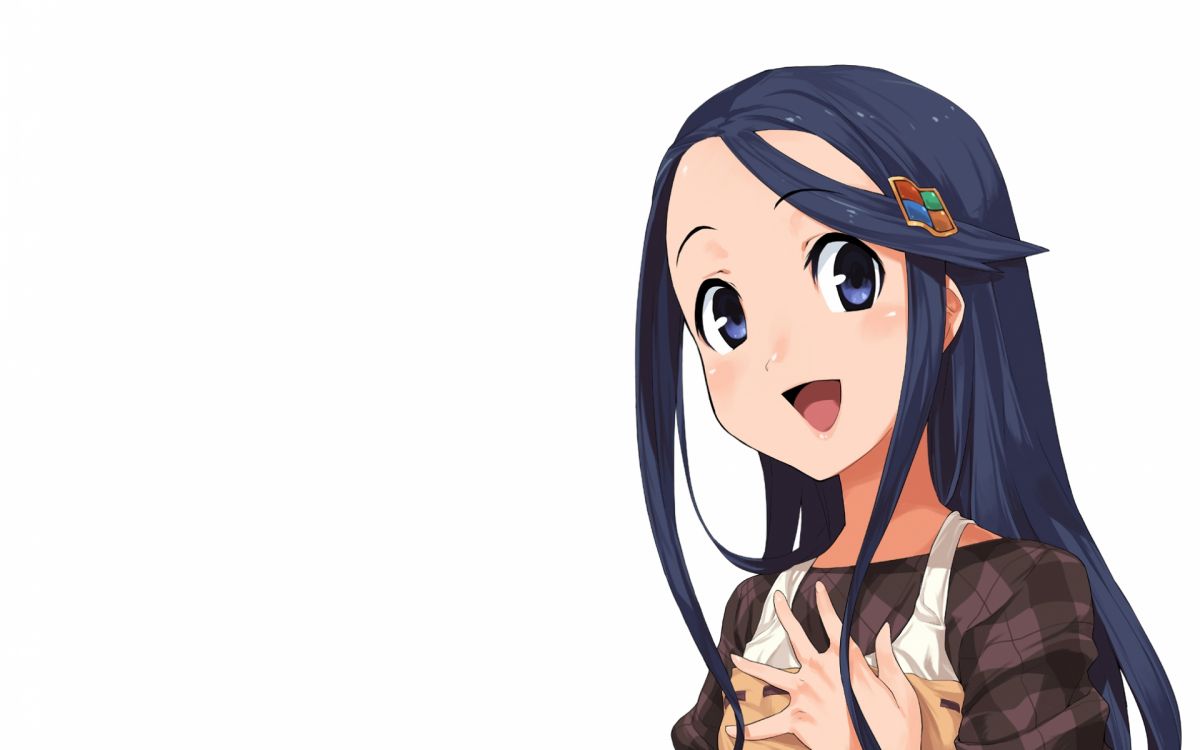 Обои мультфильм, черные волосы, прическа, девушка, мангака в разрешении 1920x1200