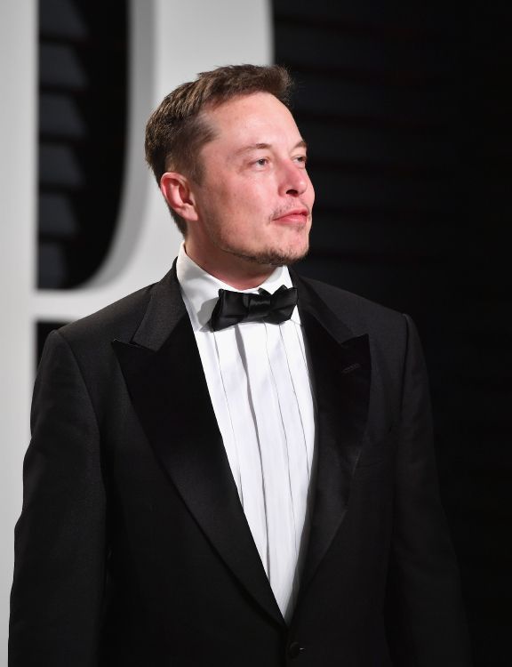 Обои Илон Маск, Tesla Model 3, официальная одежда, мужчина, предприниматель в разрешении 3712x4832