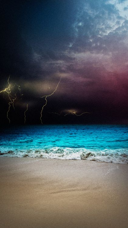 Обои море, вода, океан, Карибский бассейн, облако в разрешении 4320x7680