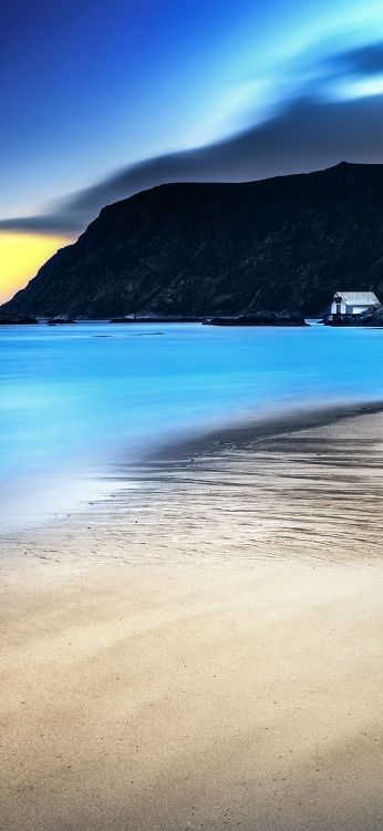 Обои вода, гора, облако, гидроресурсы, атмосфера в разрешении 1080x2340