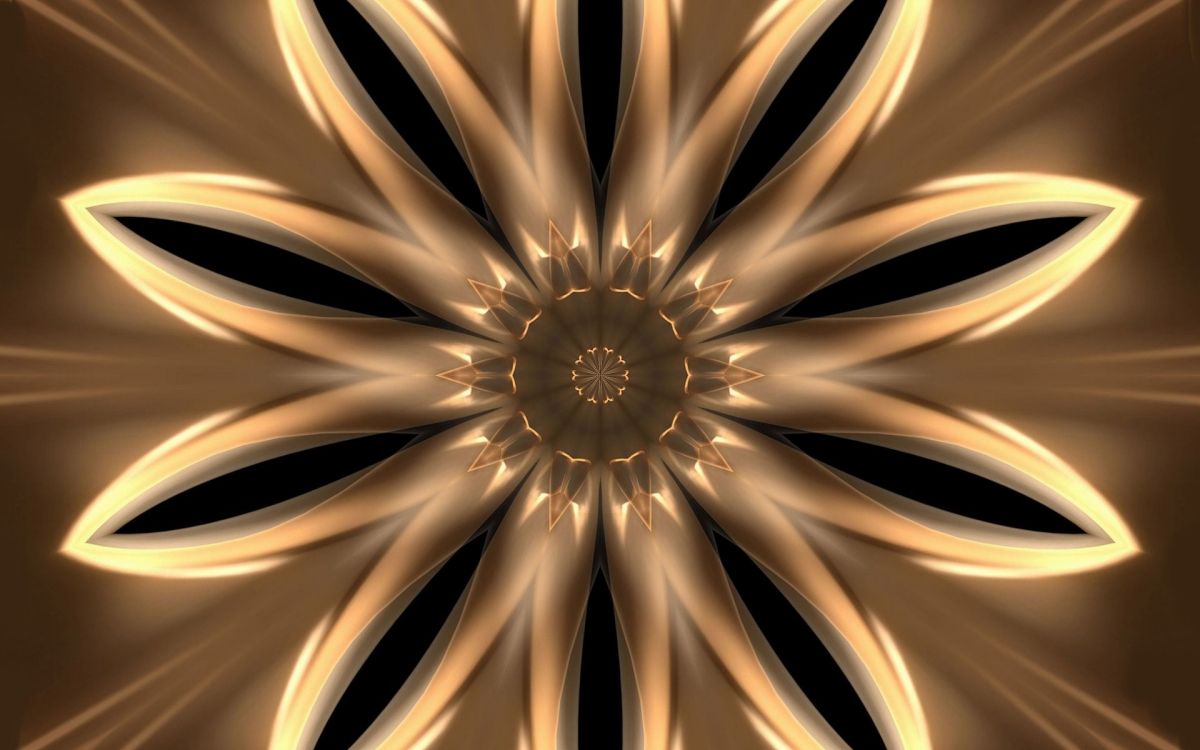 Обои освещение, фрактальное искусство, узор, симметрия, обод в разрешении 1920x1200