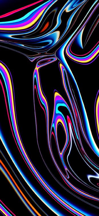 Обои Apple МасВоок Pro, яблоко, красочность, свет, пурпур в разрешении 1080x2340