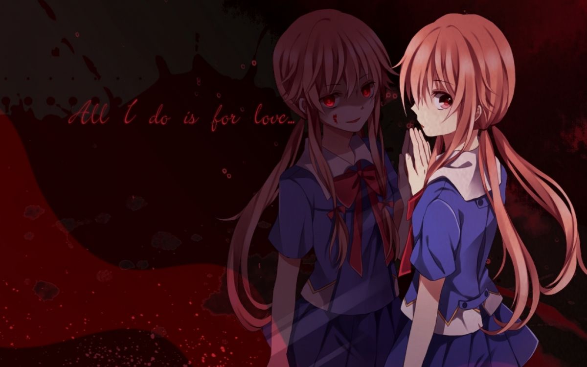 Обои юно gasai, дневник будущего, аниме, Манга, искусство в разрешении 2560x1600