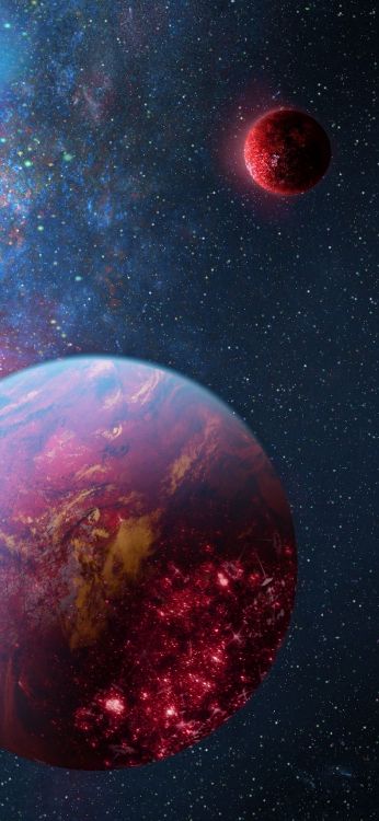 Обои планета, космос, космическое пространство, атмосфера, мир в разрешении 1080x2340