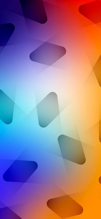 Обои Оранжевый цвет, математика, геометрия, красочность, лазурный в разрешении 1284x2778