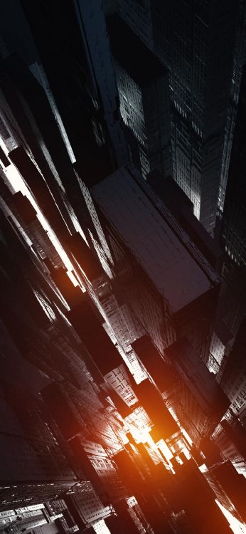 Обои свет, здание, автомобильное освещение, Янтарь, электричество в разрешении 1080x2340