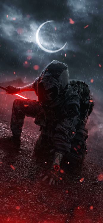 Обои атмосфера, Тикток, шутер, автомобильное освещение, астрономический объект в разрешении 1080x2340