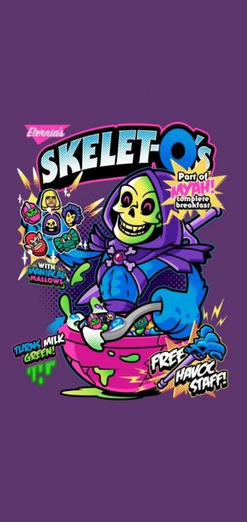 Обои скелет, графический дизайн, японский графический дизайн, мультфильм, дизайн в разрешении 1440x3040