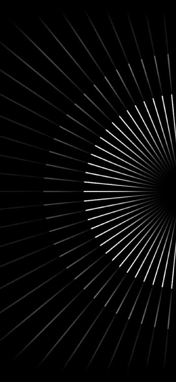 Обои OLED, черный и белый, линия, красочность, узор в разрешении 1125x2436