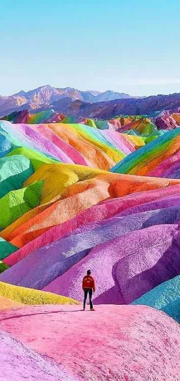 Обои радужная долина смерти, Vinicunca, Радуга, путешествие, гора в разрешении 1422x3000