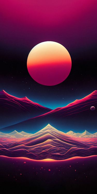 Обои атмосфера, свет, природа, природный ландшафт, арт в разрешении 1800x3600