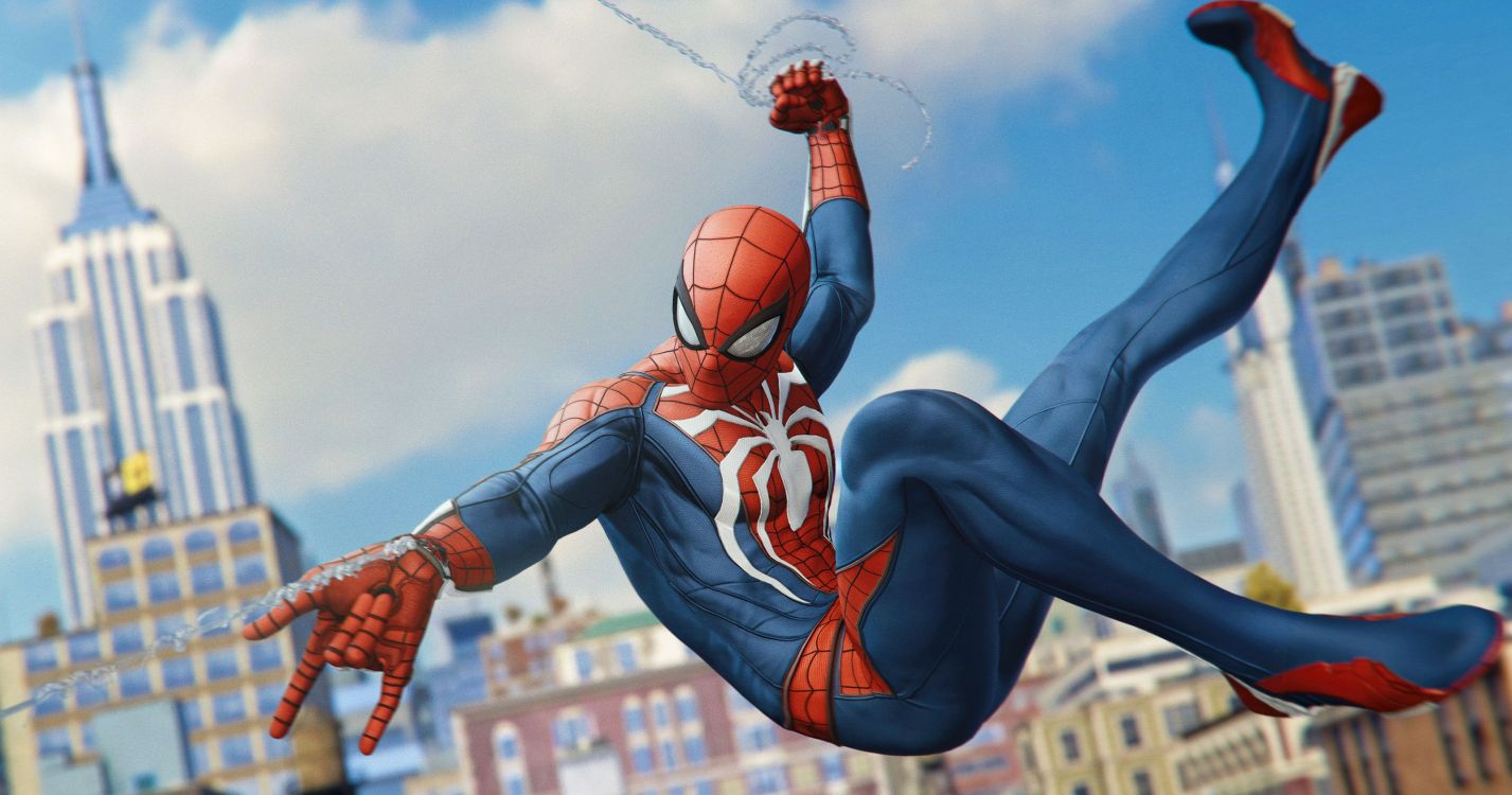 Обои человек-паук, Insomniac Games, супергерой, герой, фикция в разрешении 2700x1419