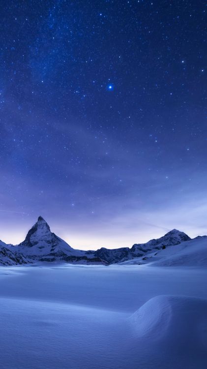 Обои Xiaomi, андроид, природа, атмосфера, синий в разрешении 1080x1920