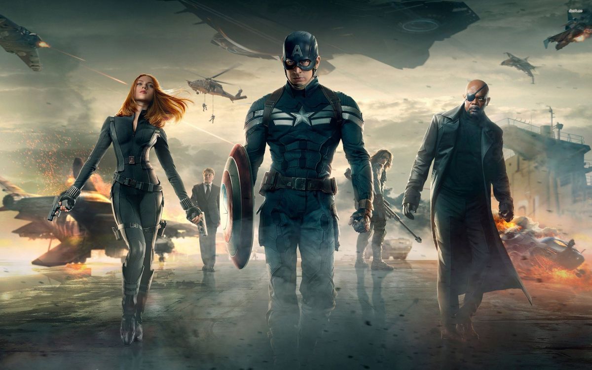 Обои Капитан Америка, компьютерная игра, боевик, Бакки Барнс, небо в разрешении 2880x1800