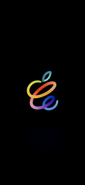 Обои Spring Loaded Apple event inspired wallpaper in black в разрешении 1242x2688