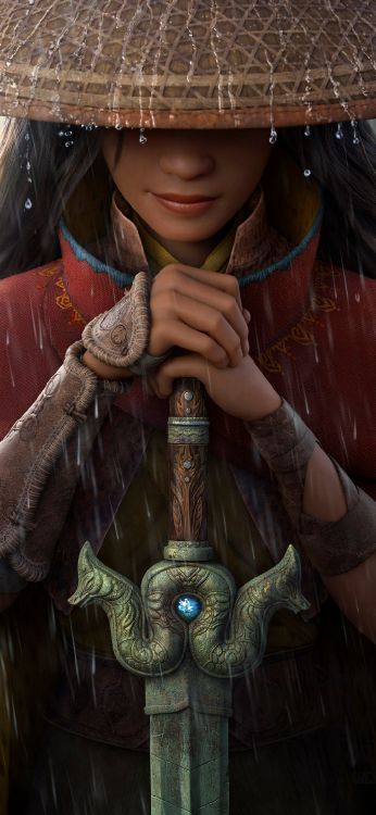 Обои рая и последний дракон плакат, рая и последний дракон, Дон зал, постер, Уолт Дисней Анимационных Студий в разрешении 1080x2340