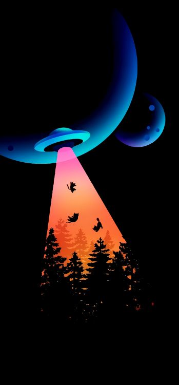 Обои свет, смартфон, атмосфера, дерево, арт в разрешении 1676x3600