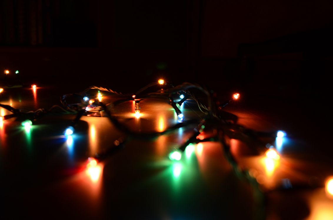 Обои Рождественские огни, Рождественский день, свет, ночь, освещение в разрешении 4928x3264