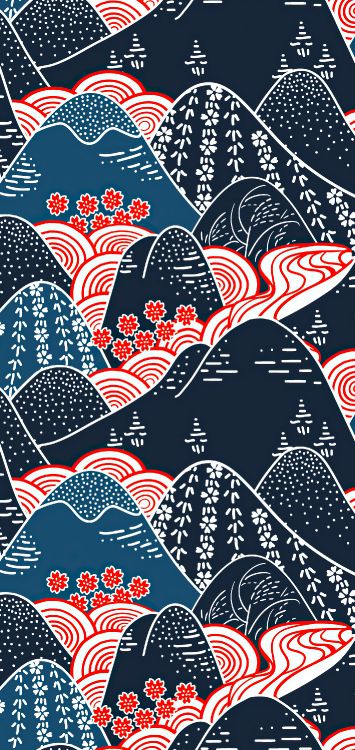 Обои восточный узор, векторная графика, иллюстрация, графический дизайн, графика в разрешении 1422x3000