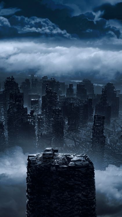 Обои облако, атмосфера, дневное время, здание, мир в разрешении 1080x1920