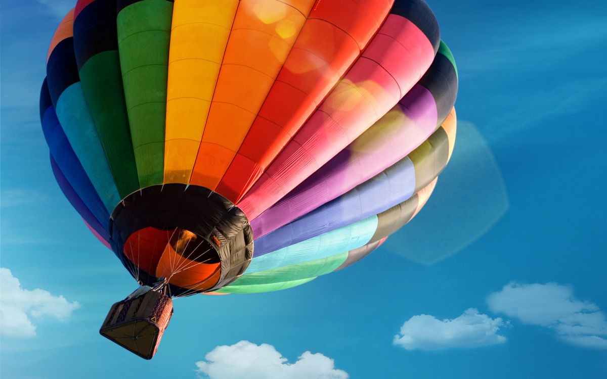 Обои полеты на воздушном шаре, воздушный шар, воздушные виды спорта, синий, воздушный шарик в разрешении 1920x1200