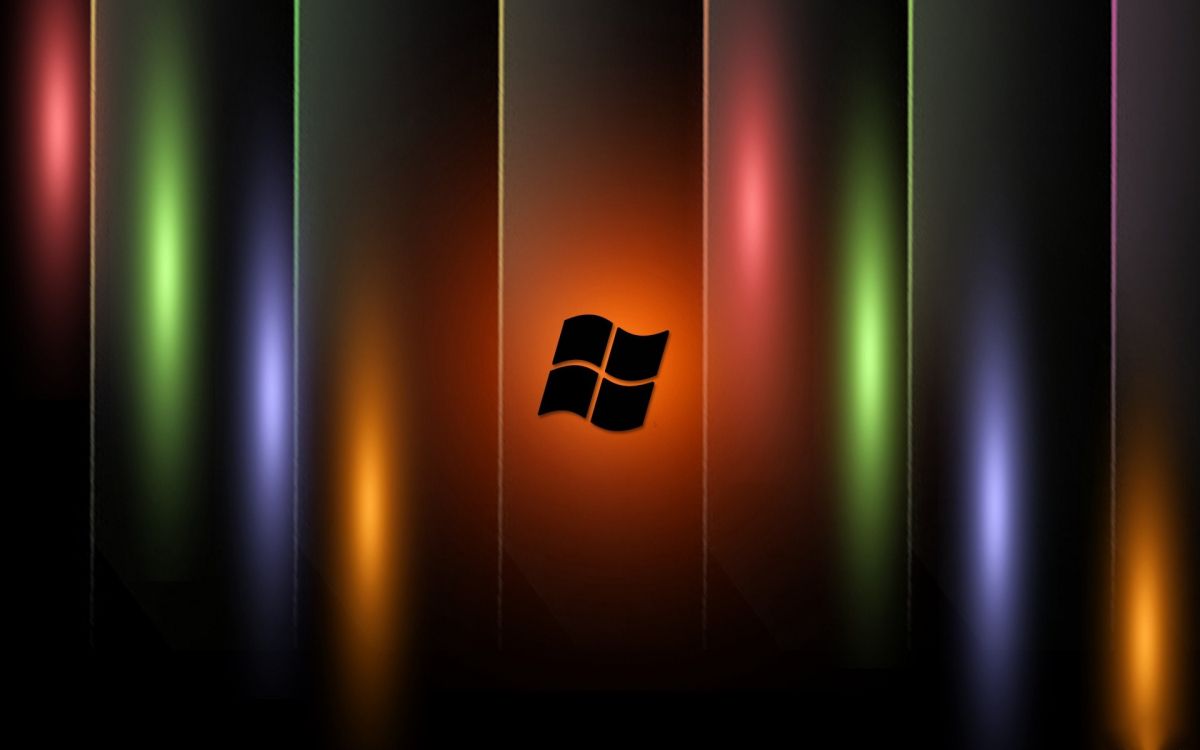 Обои microsoft windows, Апельсин, свет, освещение, компьютер в разрешении 1920x1200