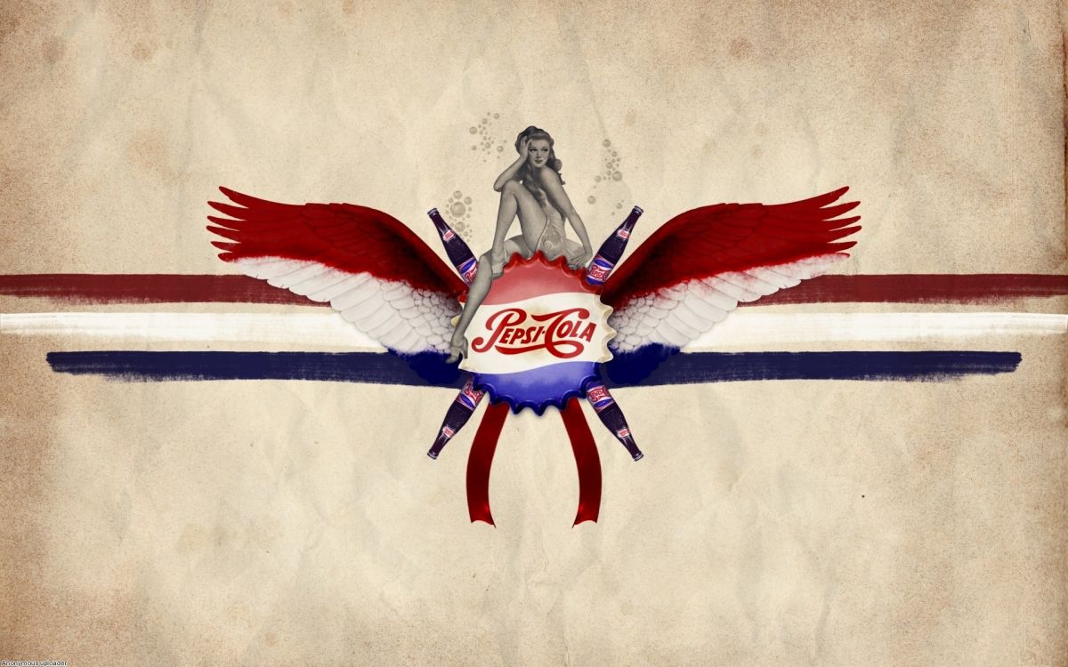 Обои пепси, красный цвет, иллюстрация, крыло, графический дизайн в разрешении 1920x1200