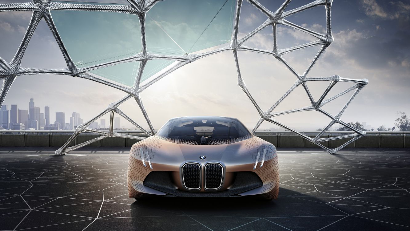 Обои bmw vision next 100 спереди, БМВ рядом 100, bmw, легковые автомобили, Байерише Моторен Верке АГ в разрешении 3840x2160