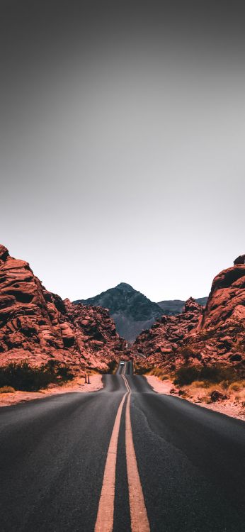 Обои дорожное путешествие, дорога, путешествие, экорегион, природный ландшафт в разрешении 1284x2778